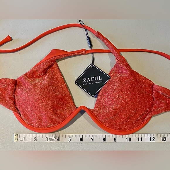 ZAFUL Red Metallic Underwire Bikini Set, Size XL, NWT - Picture 5 of 9